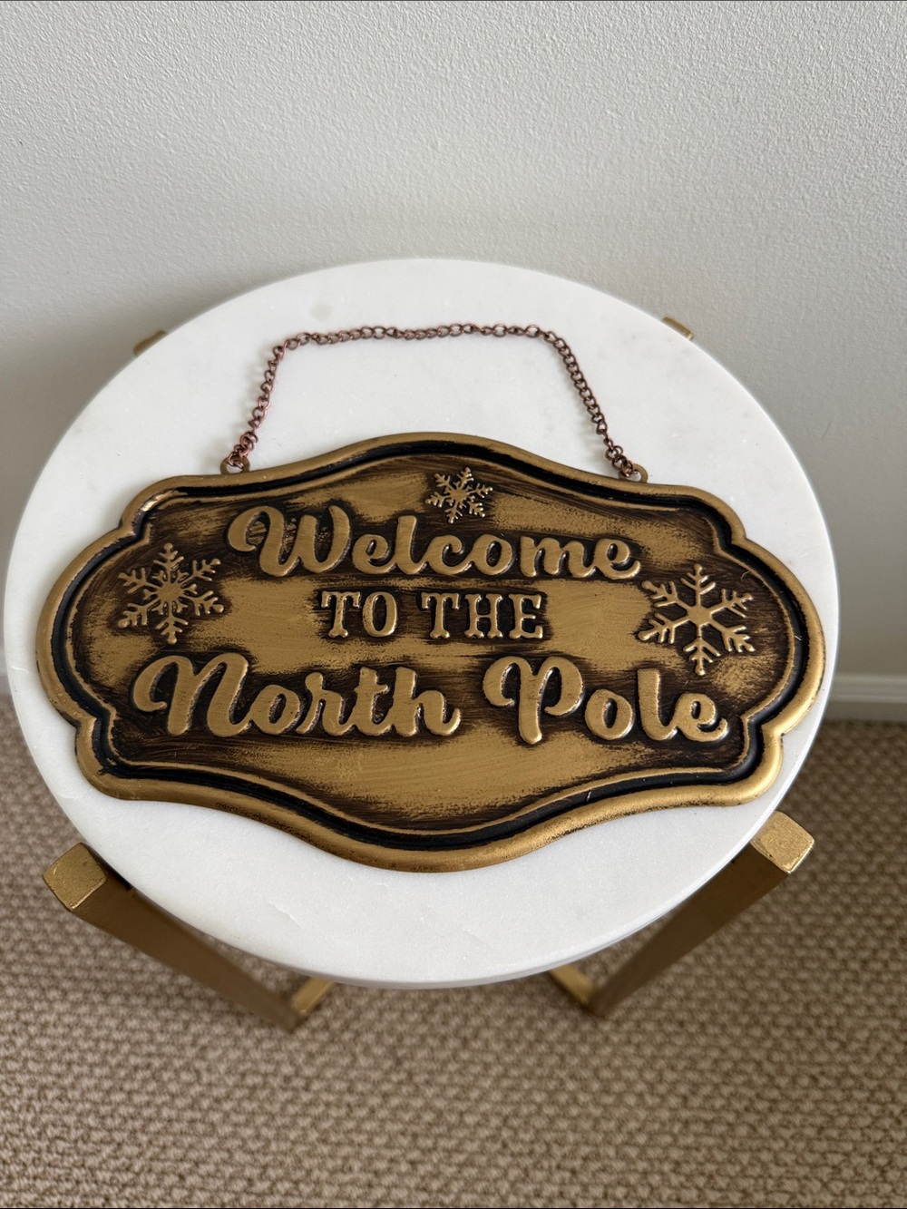Target Bullseye Christmas Welcome to the North Pole Metal Sign
